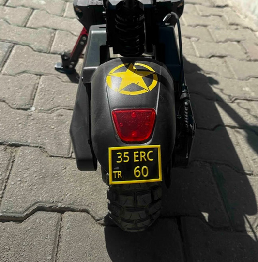 Elektrikli Scooter Plaka (Dekor)